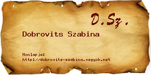 Dobrovits Szabina névjegykártya