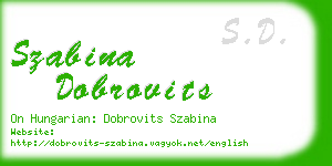 szabina dobrovits business card